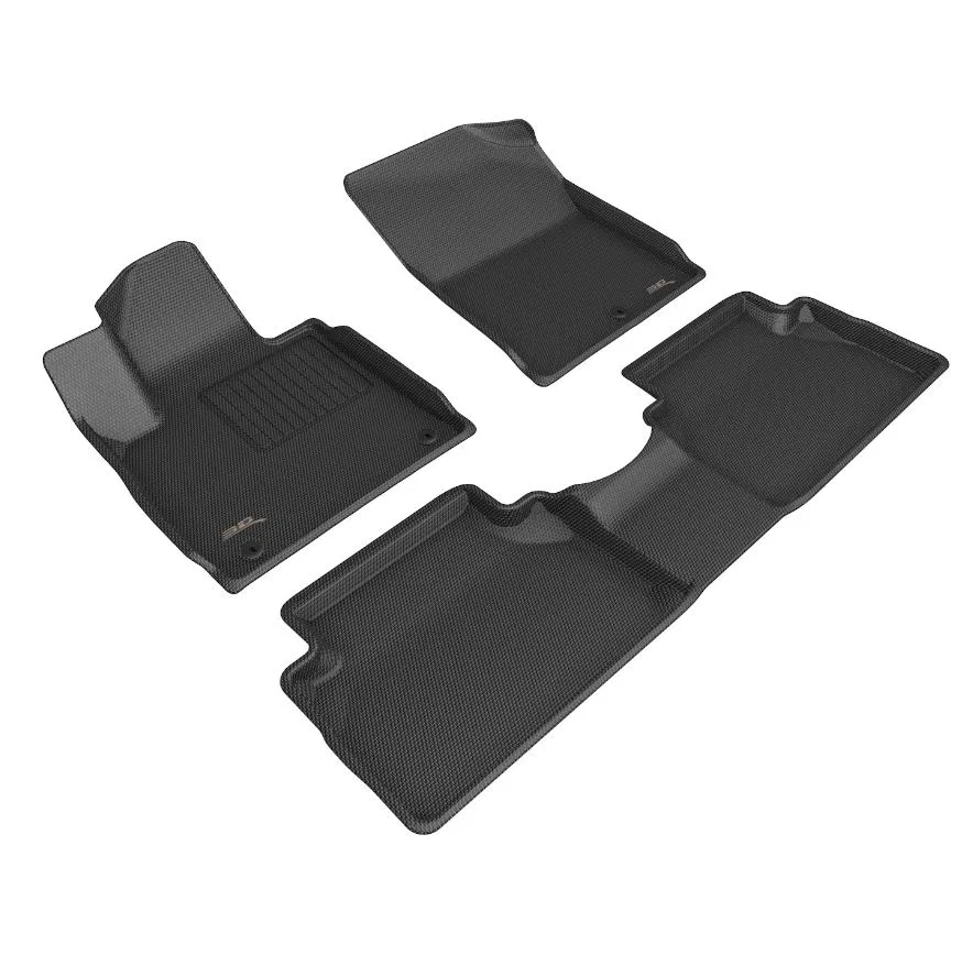 L1HY13801509 – 3D MATS/U-AC Floor Liner, Black Custom Fit Raised Edge Thermoplastic Rubber Of Carbon Fiber Texture 3 ...
